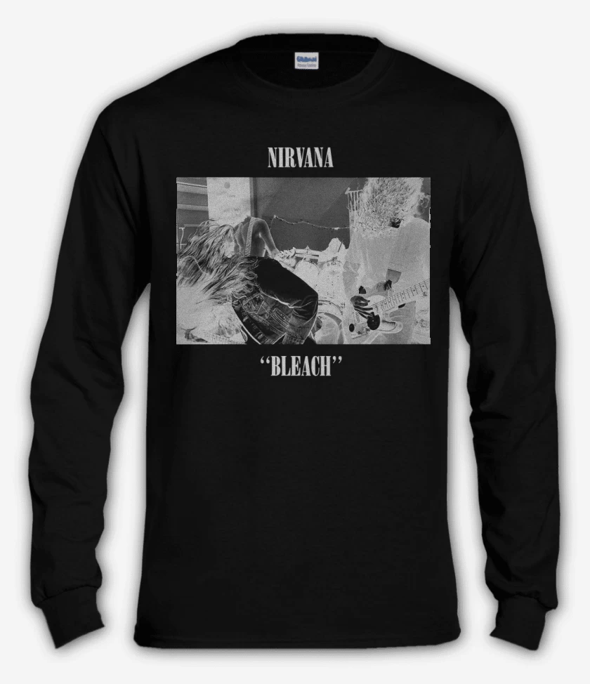 Polera manga larga Negro de Nirvana Bleach