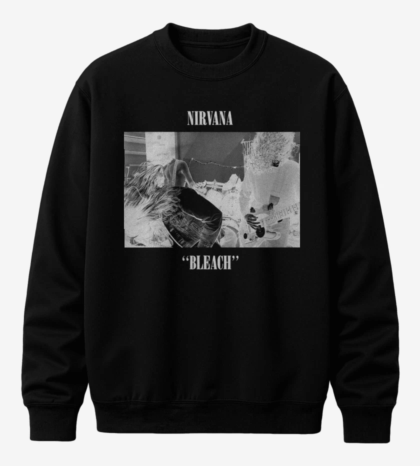 Poleron polo Negro de Nirvana Bleach