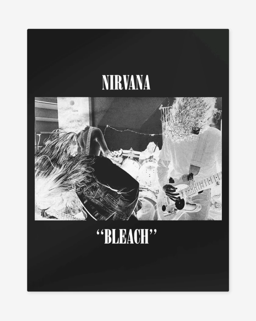 Print metalico Negro de Nirvana Bleach