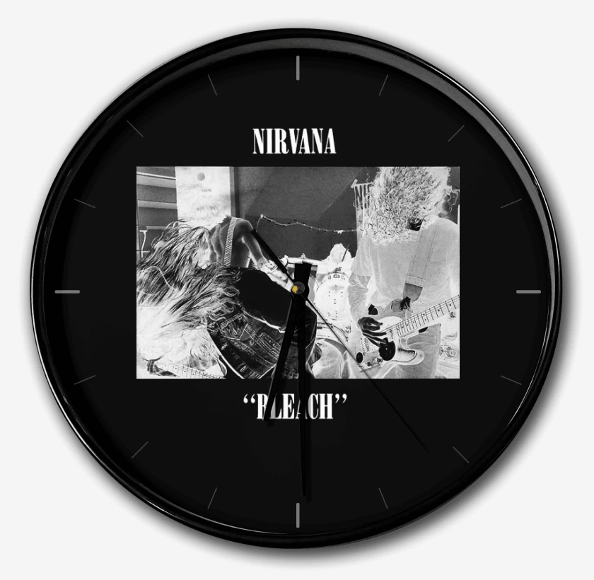 Reloj Negro de Nirvana Bleach
