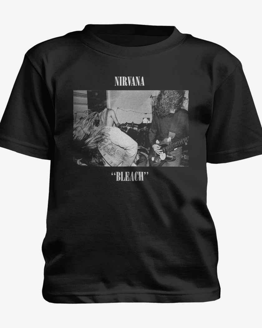 Polera de niño Negro de Nirvana Bleach II
