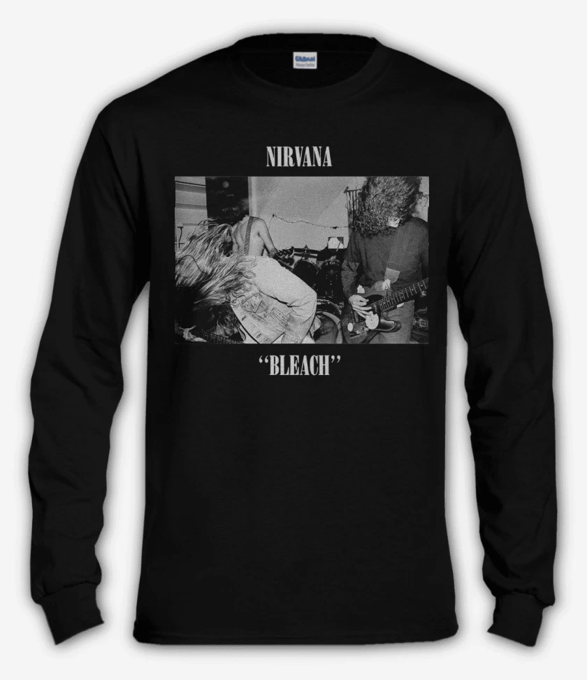 Polera manga larga Negro de Nirvana Bleach II