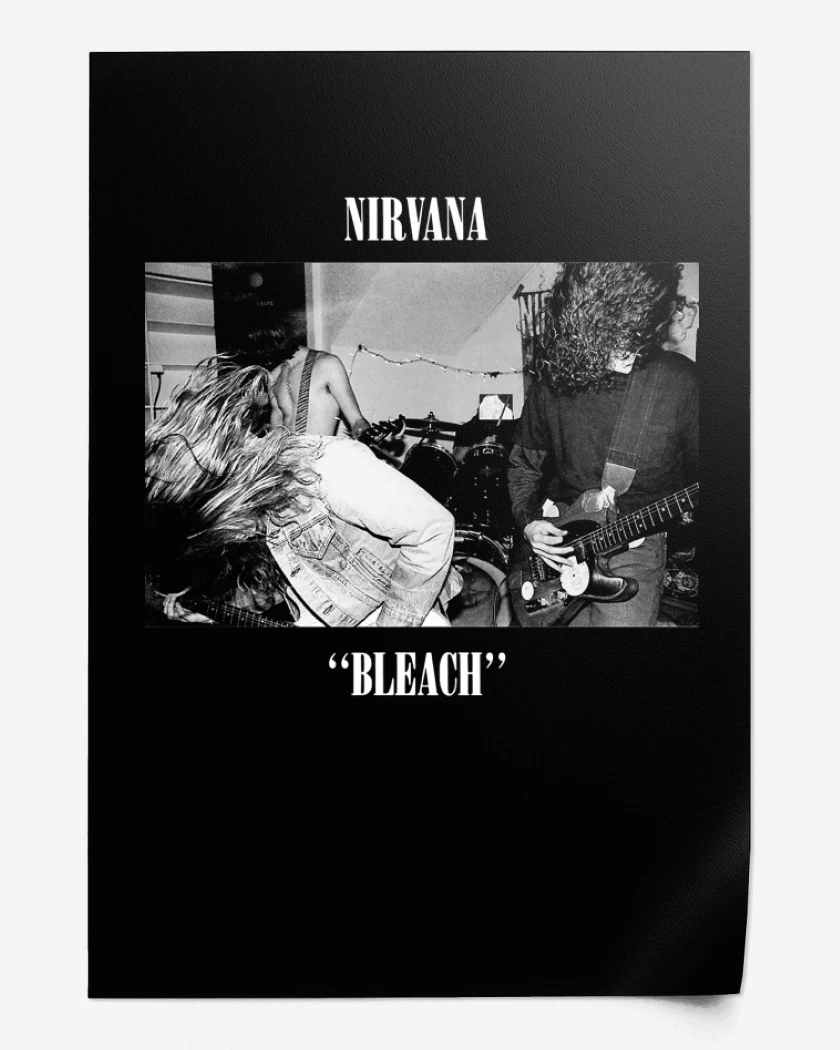 Print Negro de Nirvana Bleach II