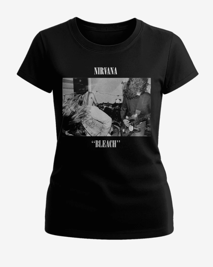 Polera de Mujer Negro de Nirvana Bleach II