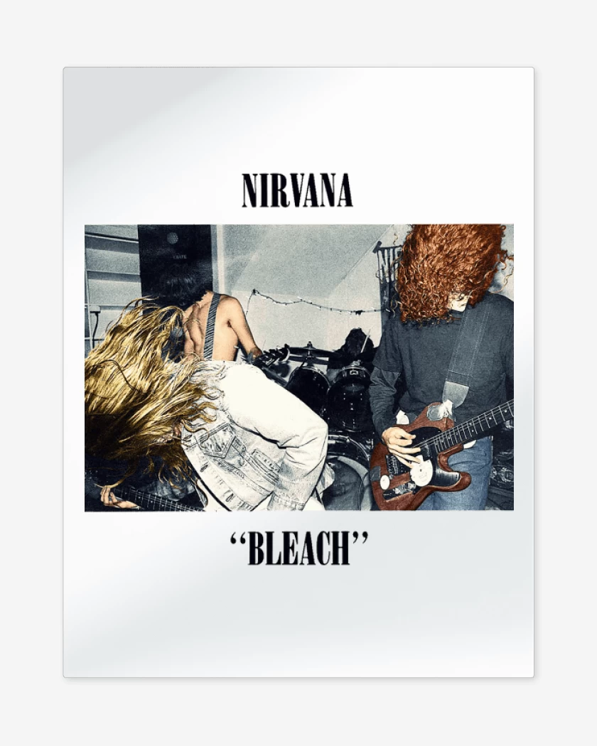 Print metalico Blanco de Nirvana Bleach Color