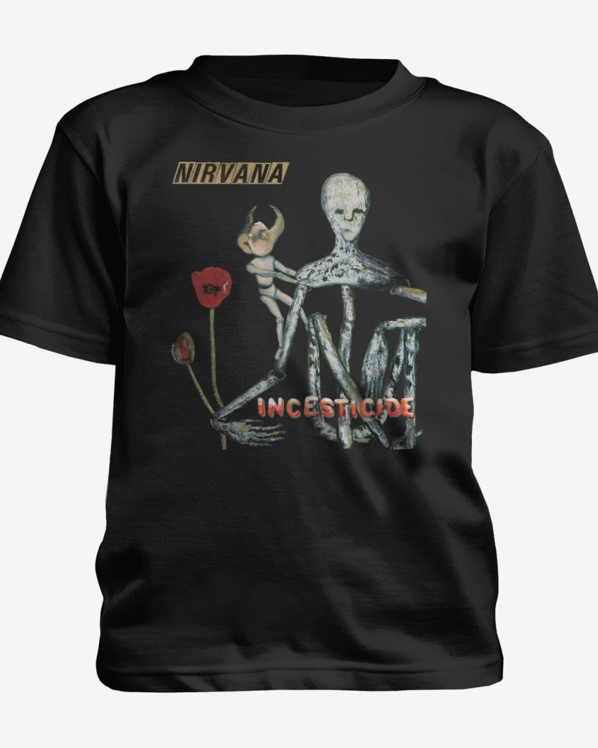 Polera de niño Negro de Nirvana Incesticide