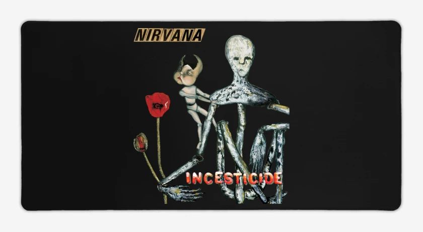 Mouse pad Gamer Negro de Nirvana Incesticide