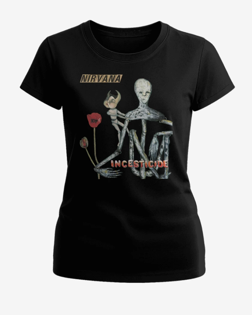 Polera de Mujer Negro de Nirvana Incesticide