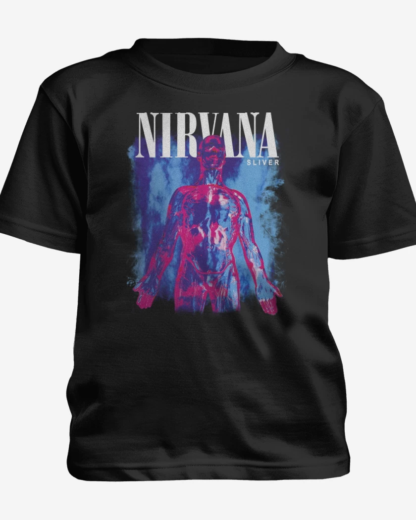 Polera de niño Negro de Nirvana Sliver