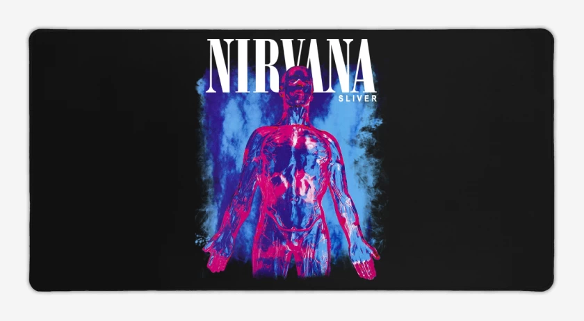 Mouse pad Gamer Negro de Nirvana Sliver