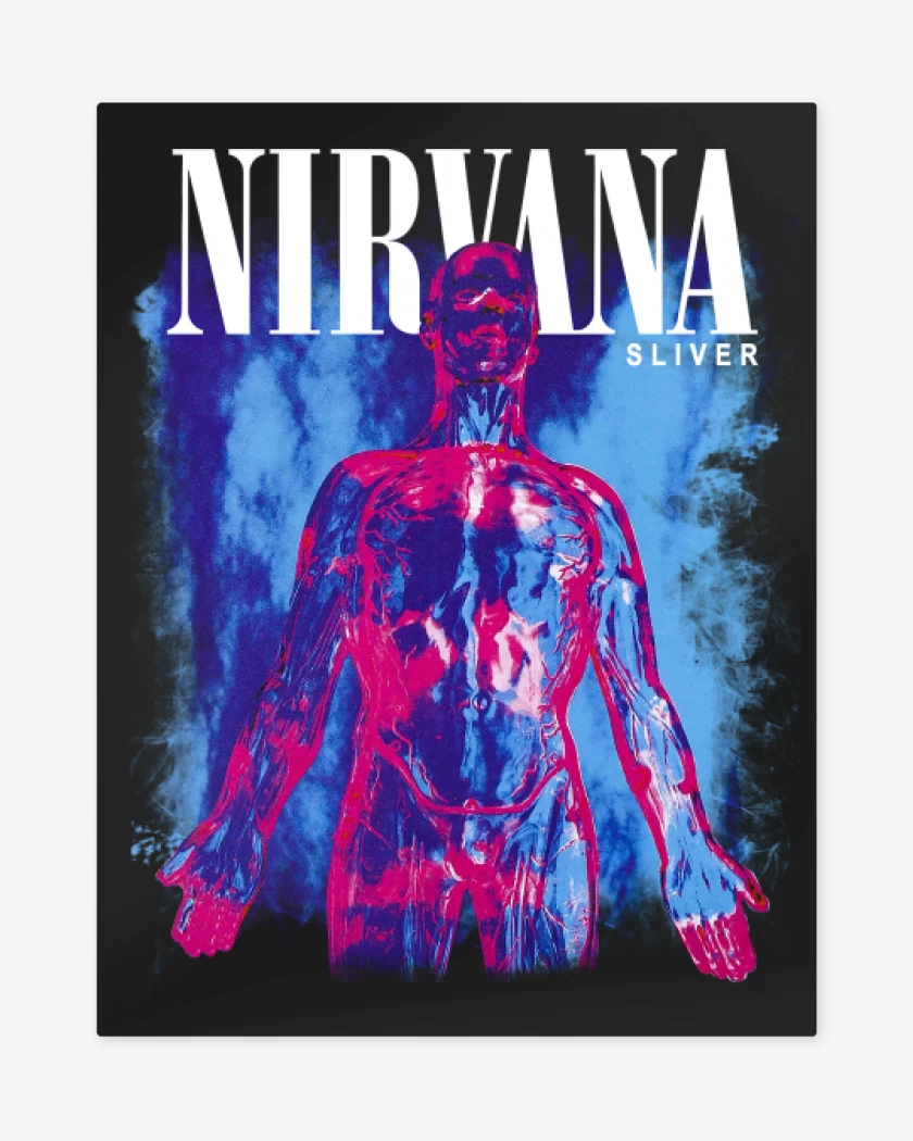 Print metalico Negro de Nirvana Sliver