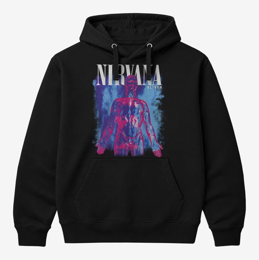 Polerón Canguro Negro de Nirvana Sliver