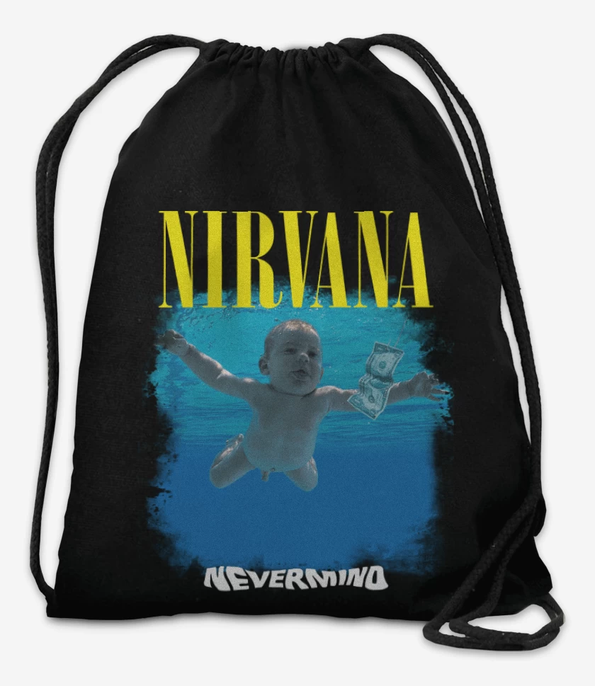 Mochila Negro de Nirvana Nevermind