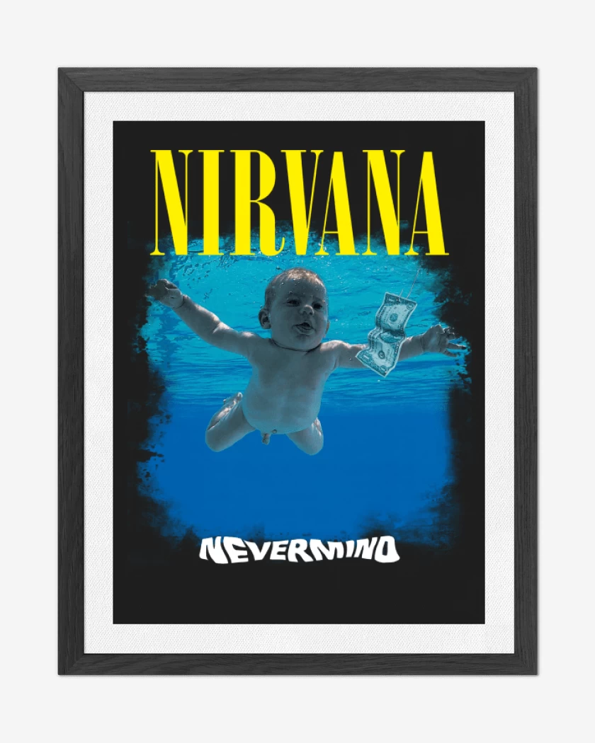 Cuadro decorativo Negro de Nirvana Nevermind