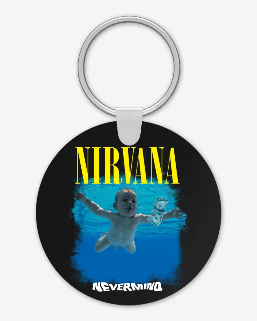 Llavero Negro de Nirvana Nevermind
