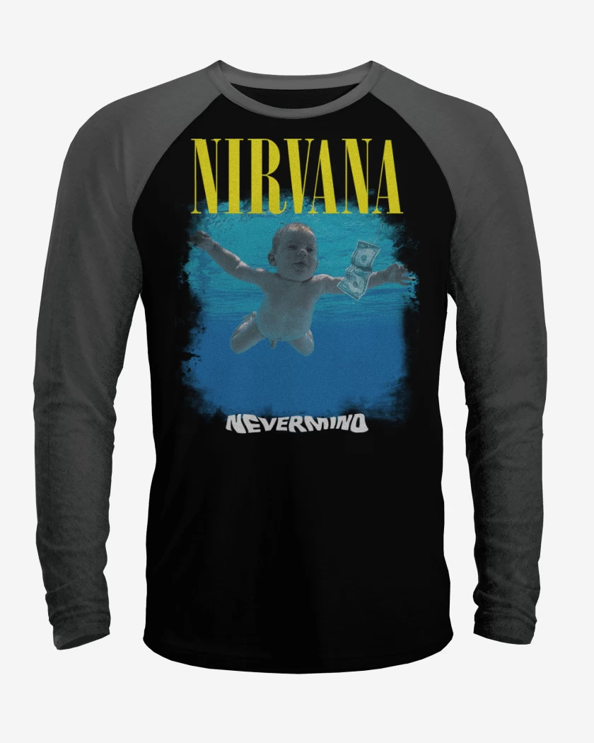 Polera Raglan Nirvana Nevermind