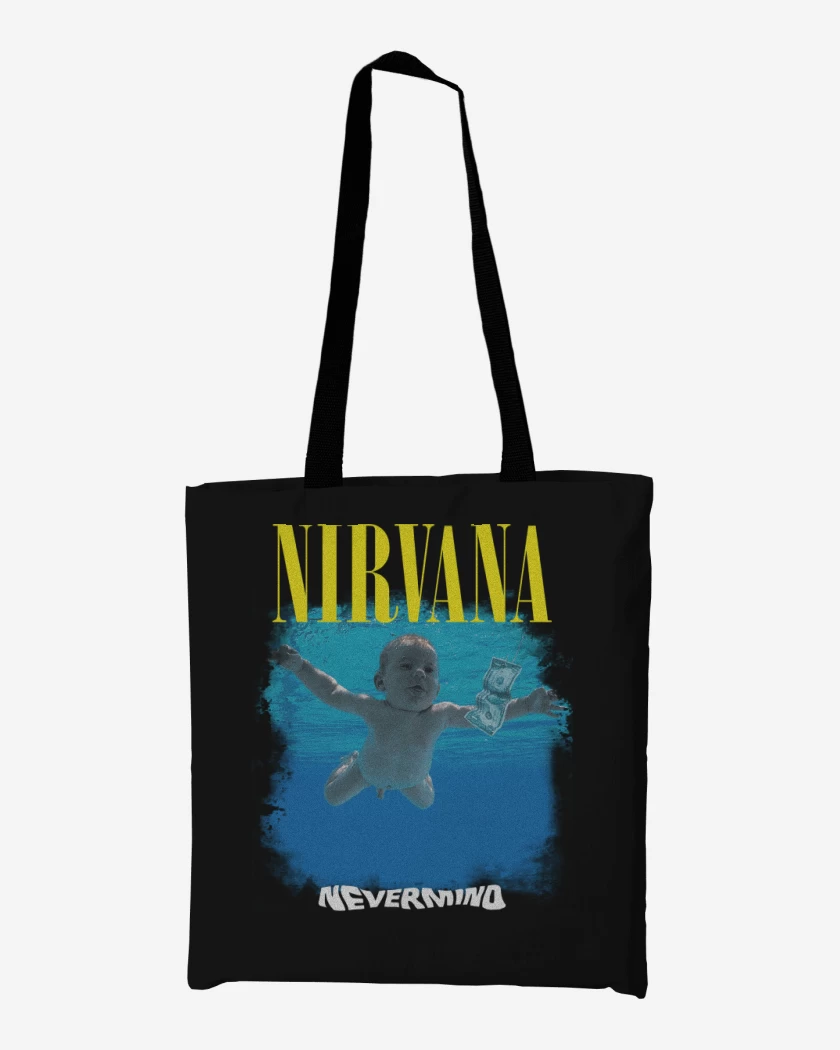Totebag Negro de Nirvana Nevermind