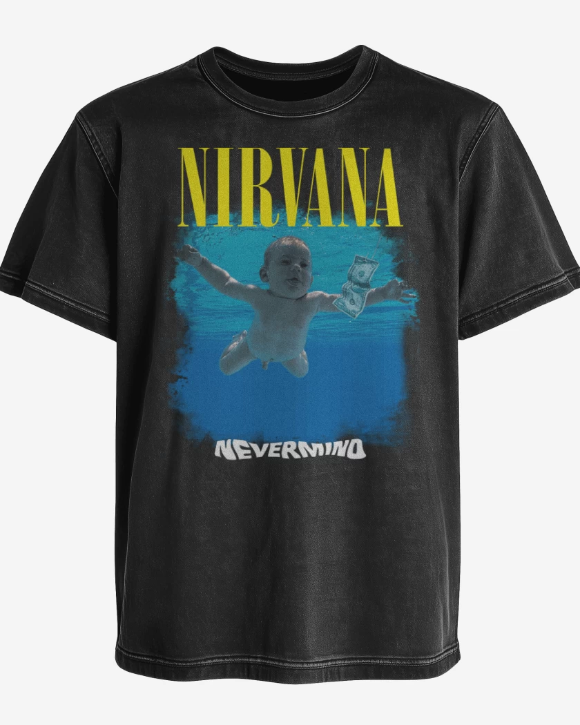 Polera desgastada Nirvana Nevermind