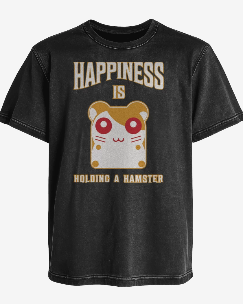 Polera desgastada Negro de Hantaro