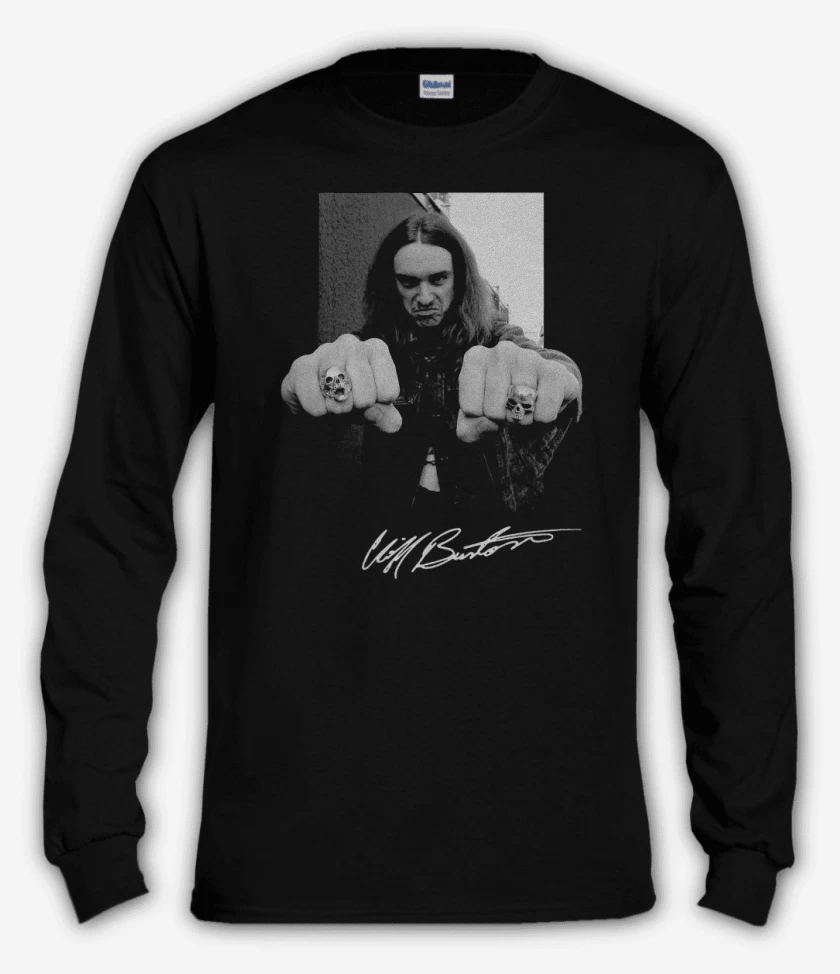 Polera manga larga Negro de Cliff Burton