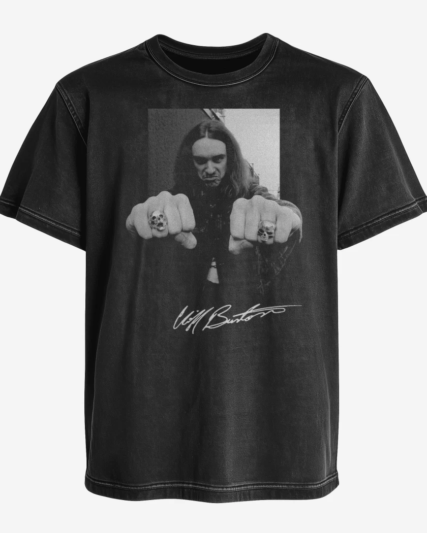 Polera desgastada Cliff Burton