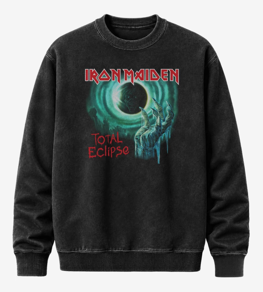 Poleron Polo Acid Wash Negro de Total Eclipse