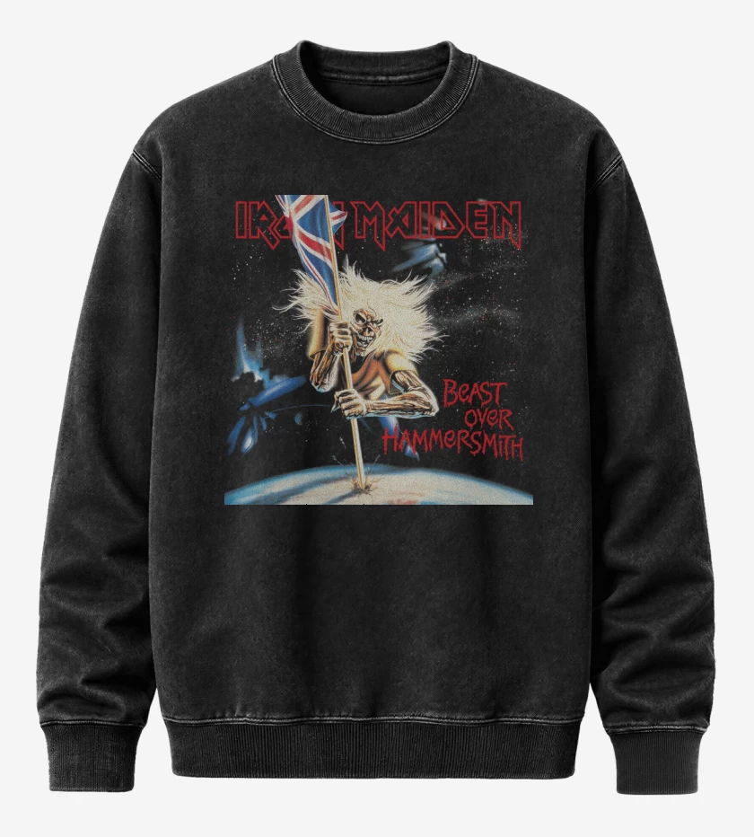 Poleron Polo Acid Wash Negro de Beast Over Hammersmith