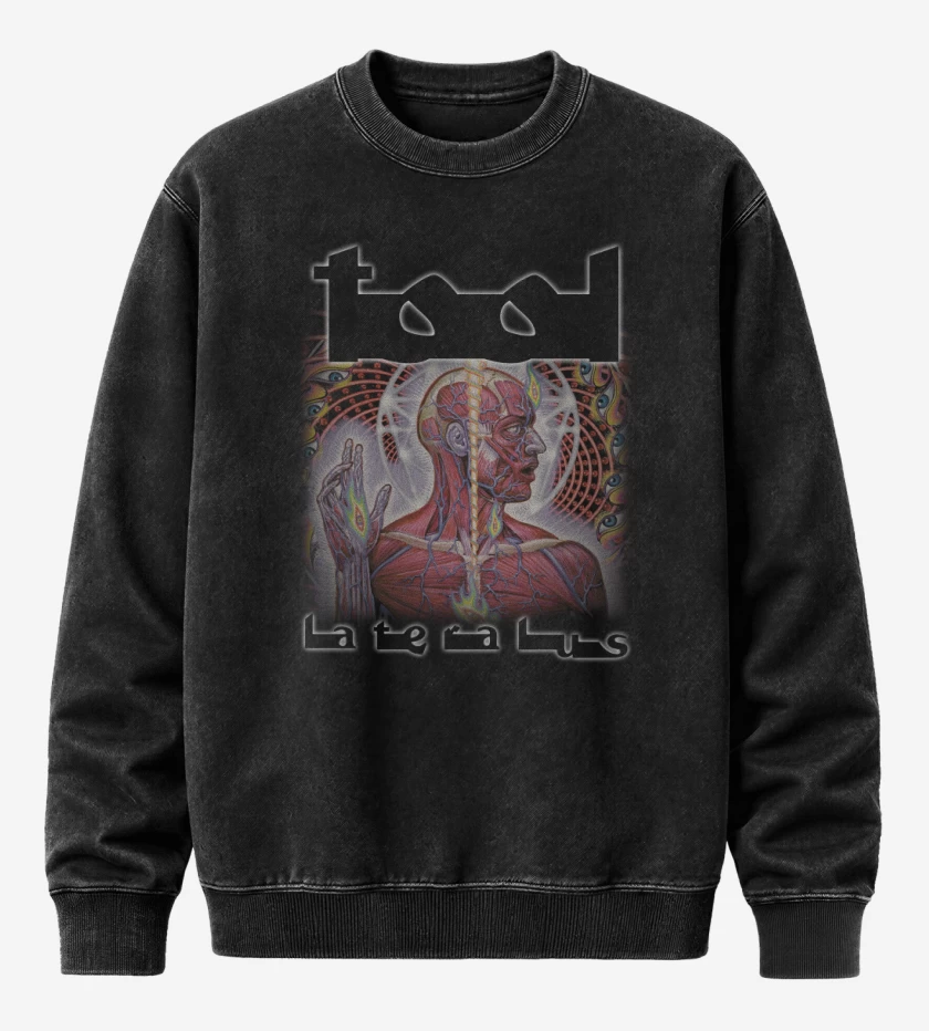 Poleron Polo Acid Wash Negro de Tool Lateralus
