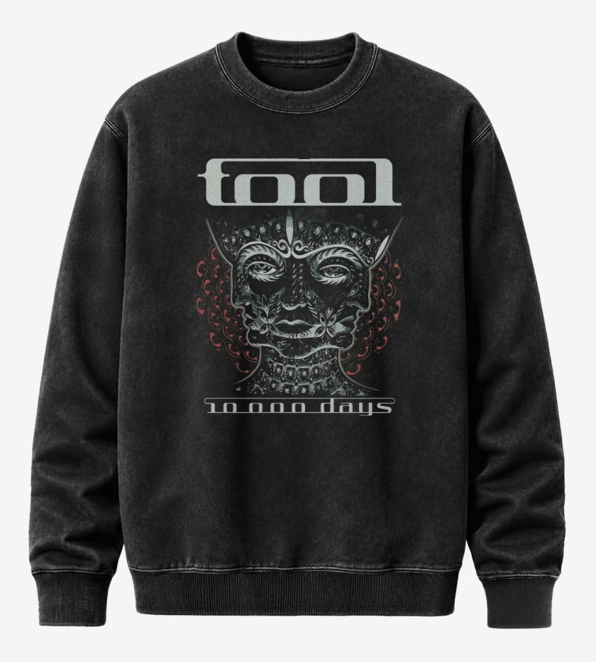 Poleron Polo Acid Wash Negro de Tool 10000 Days