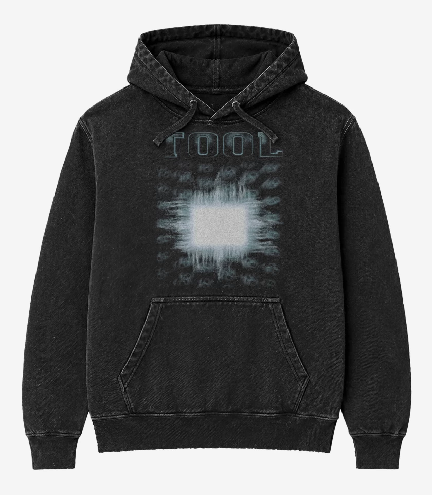 Poleron Canguro Acid Wash Negro de Tool AEnima