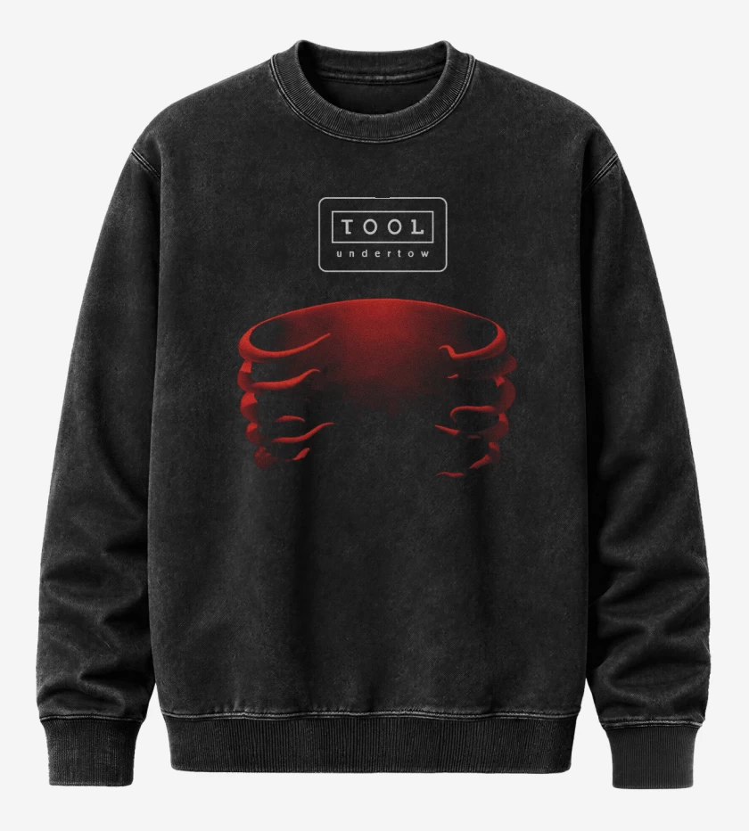 Poleron Polo Acid Wash Negro de Tool Undertow