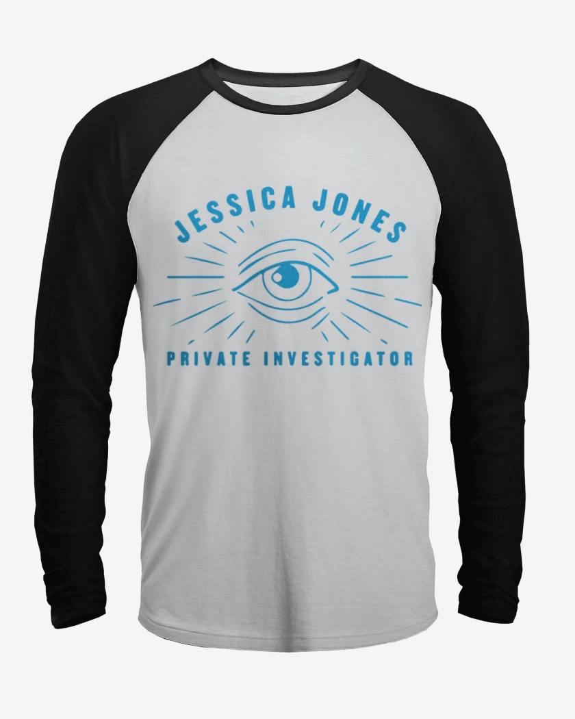 Polera Raglan Blanco / Negro de Jessica Jones