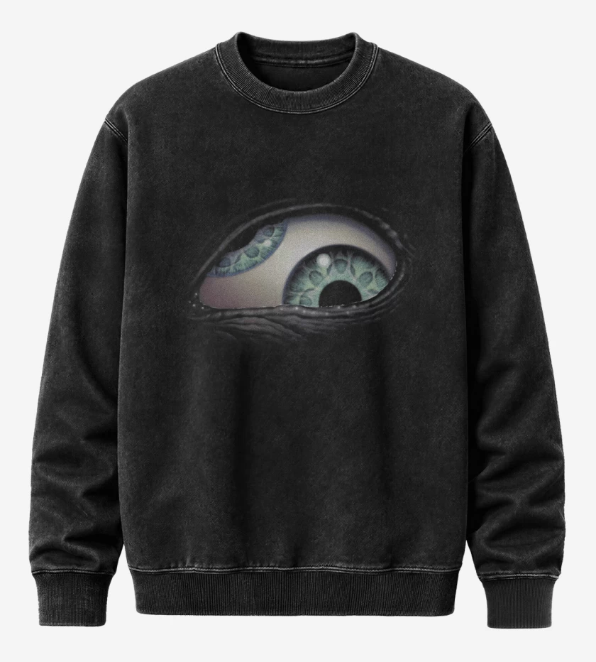 Poleron Polo Acid Wash Negro de Tool Ojo