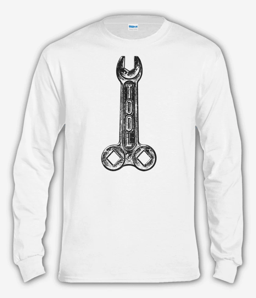 Polera manga larga Blanco de Tool Logo 2