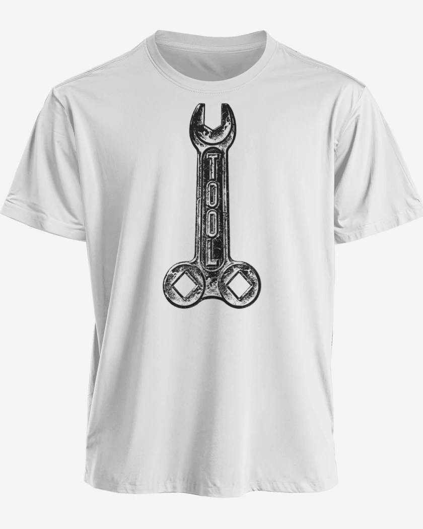Polera premium Blanco de Tool Logo 2
