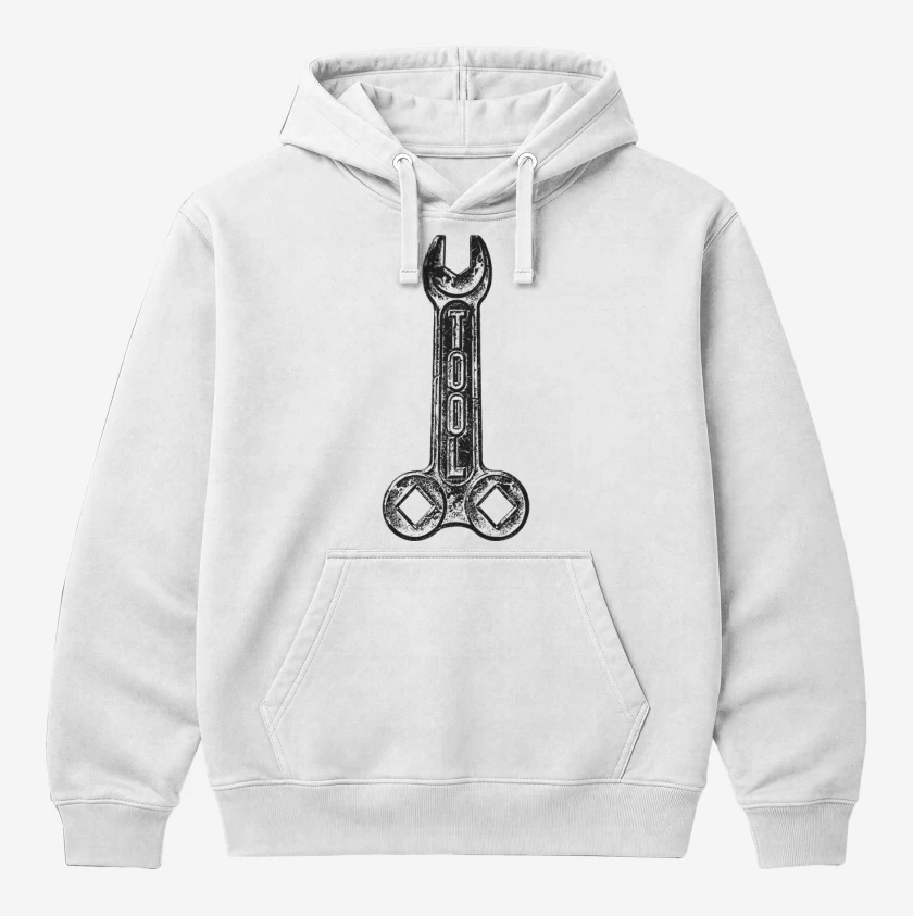 Polerón Canguro Blanco de Tool Logo 2