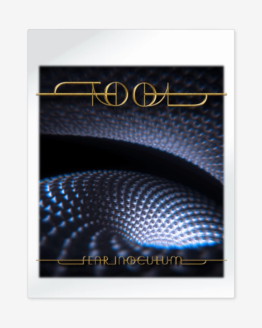 Print metalico Tool Fear Inoculum Blanco
