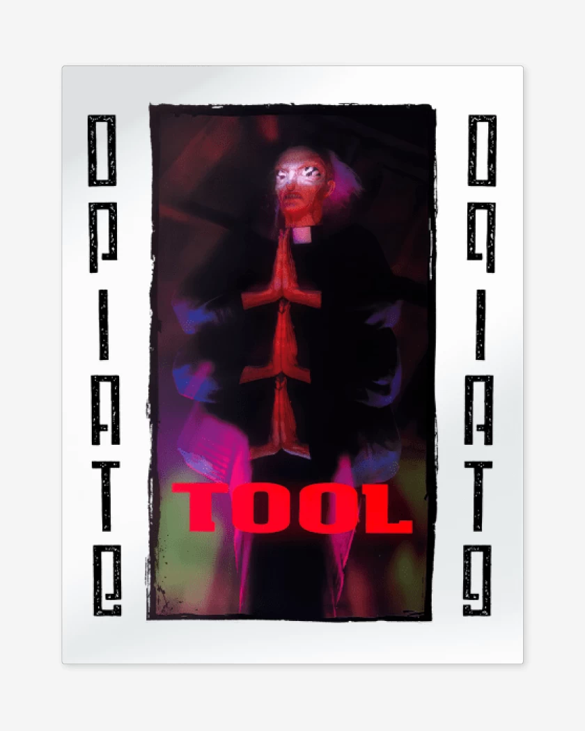 Print metalico Blanco de Tool Opiate Blanco