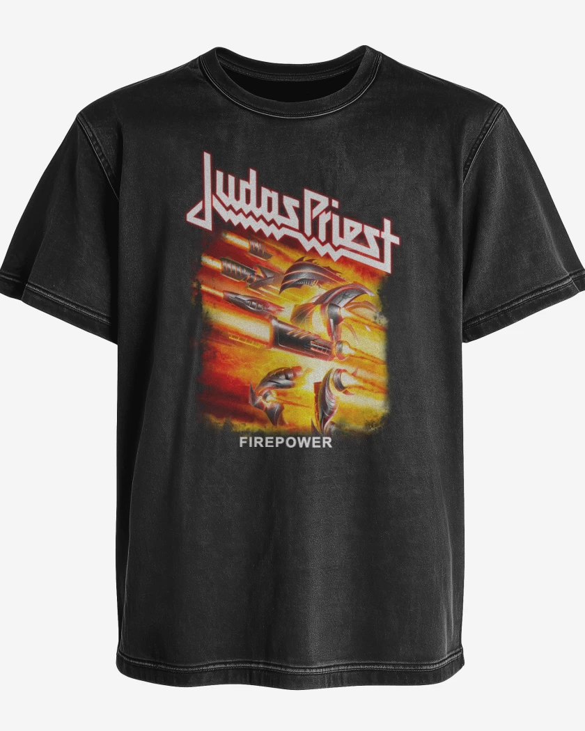 Polera desgastada Negro de Firepower