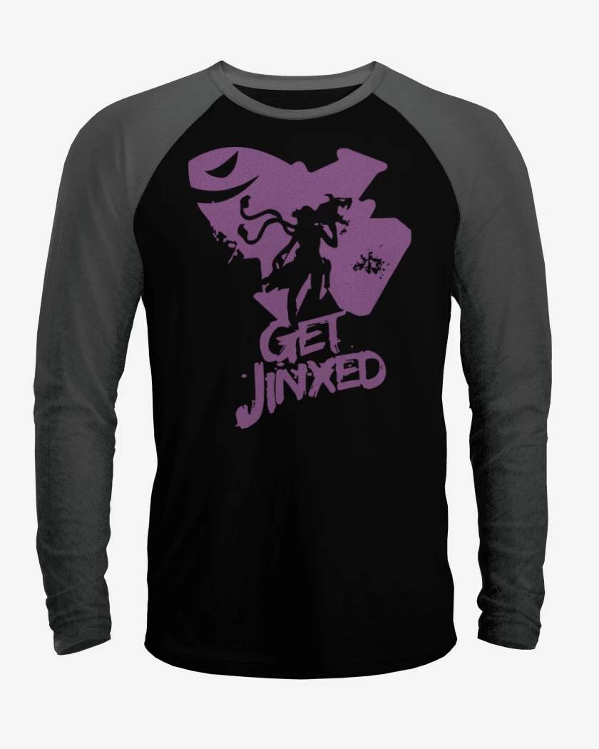 Polera Raglan Negro / Negro Heather de Jinx