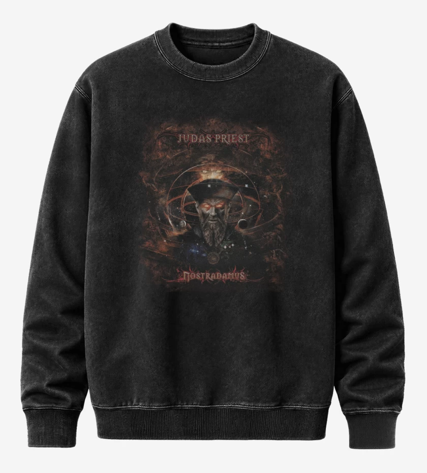 Poleron Polo Acid Wash Negro de Nostradamus