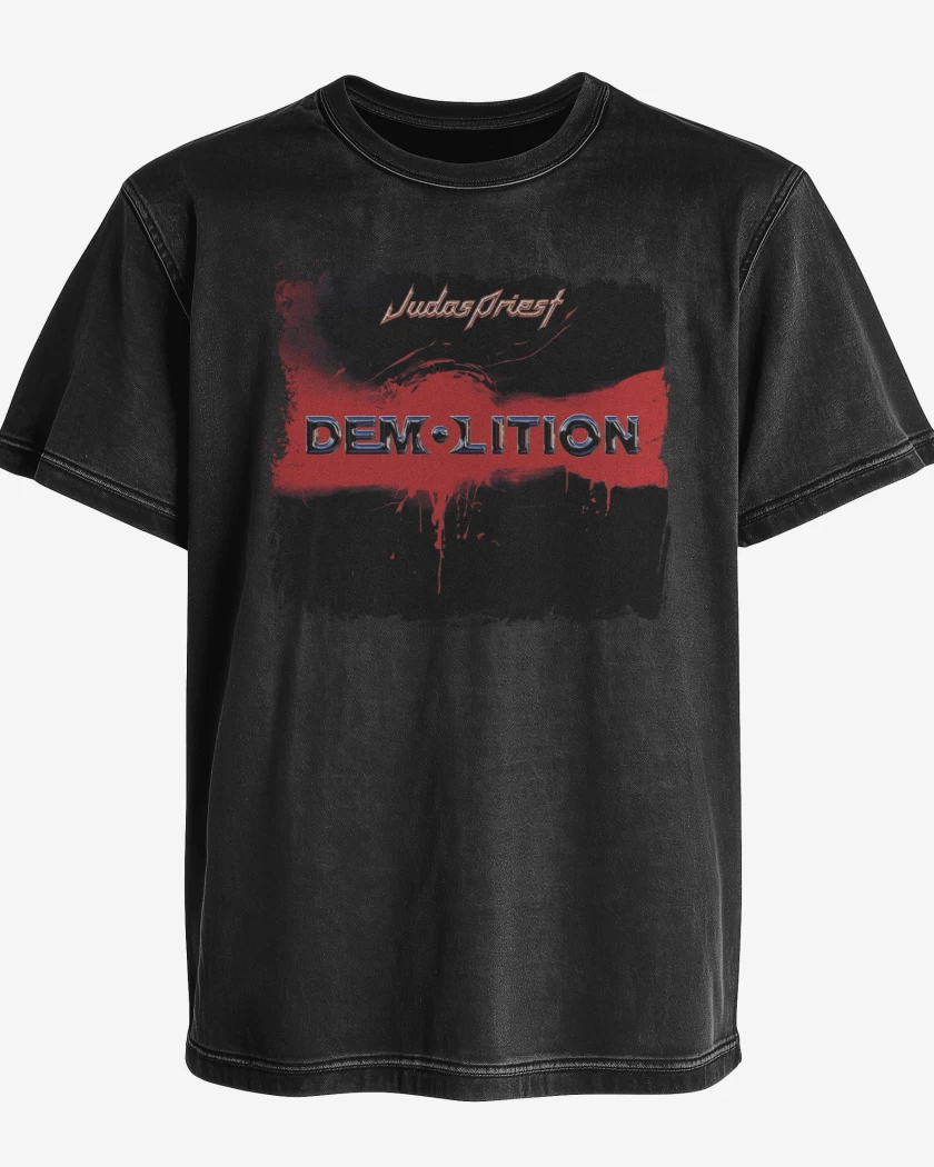 Polera desgastada Negro de Demolition