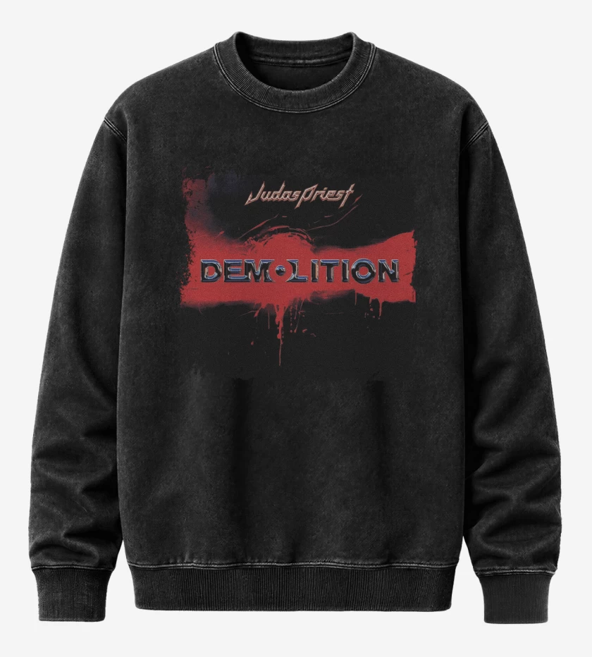 Poleron Polo Acid Wash Negro de Demolition