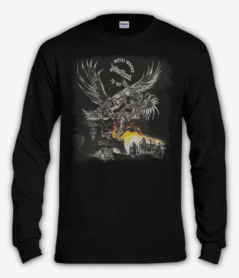 Polera manga larga Negro de Metal Works