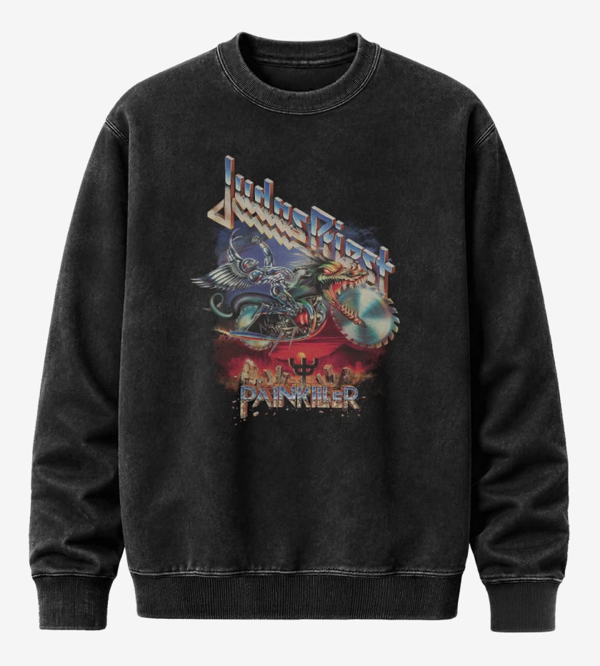 Poleron Polo Acid Wash Negro de JP Painkiller