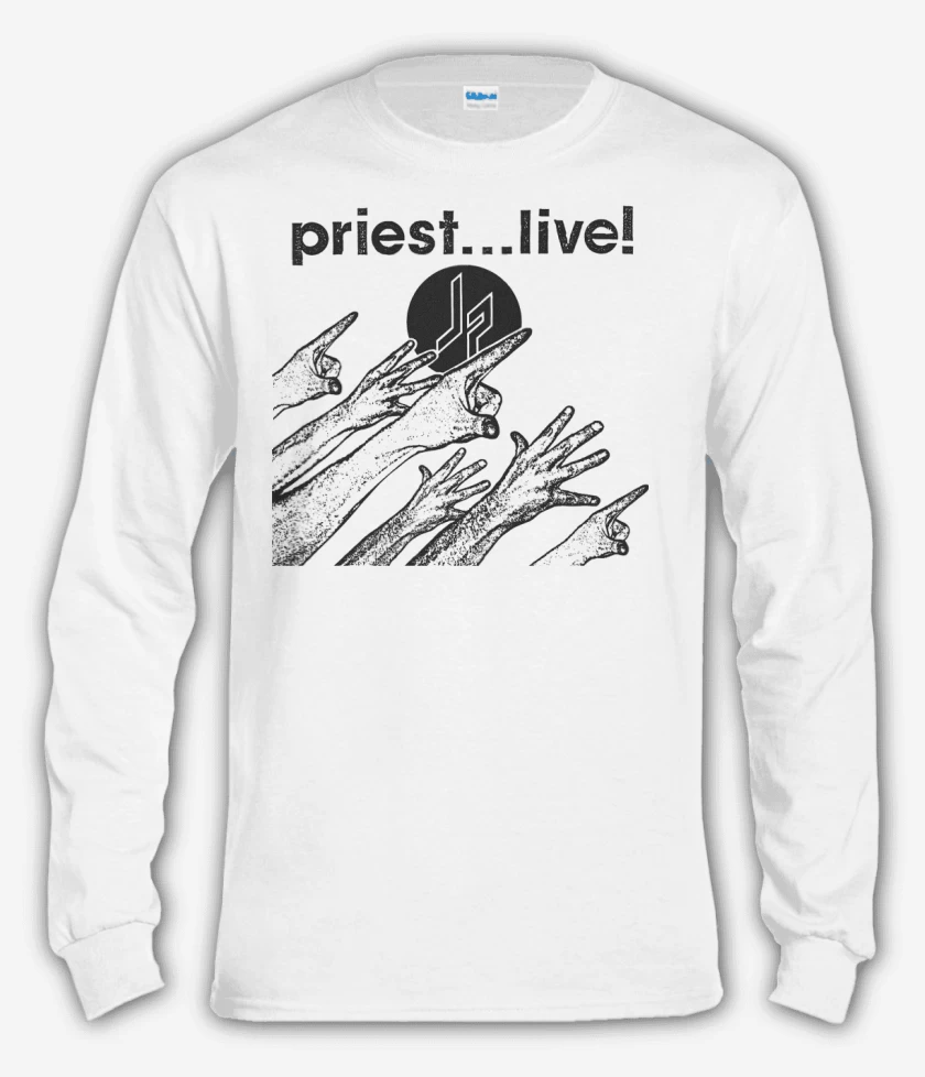 Polera manga larga Blanco de Priest Live