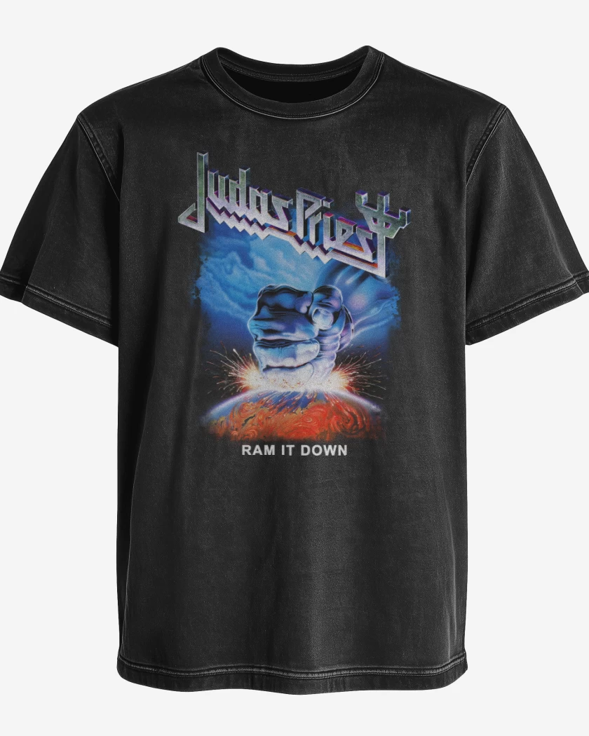 Polera desgastada Negro de Ram It Down