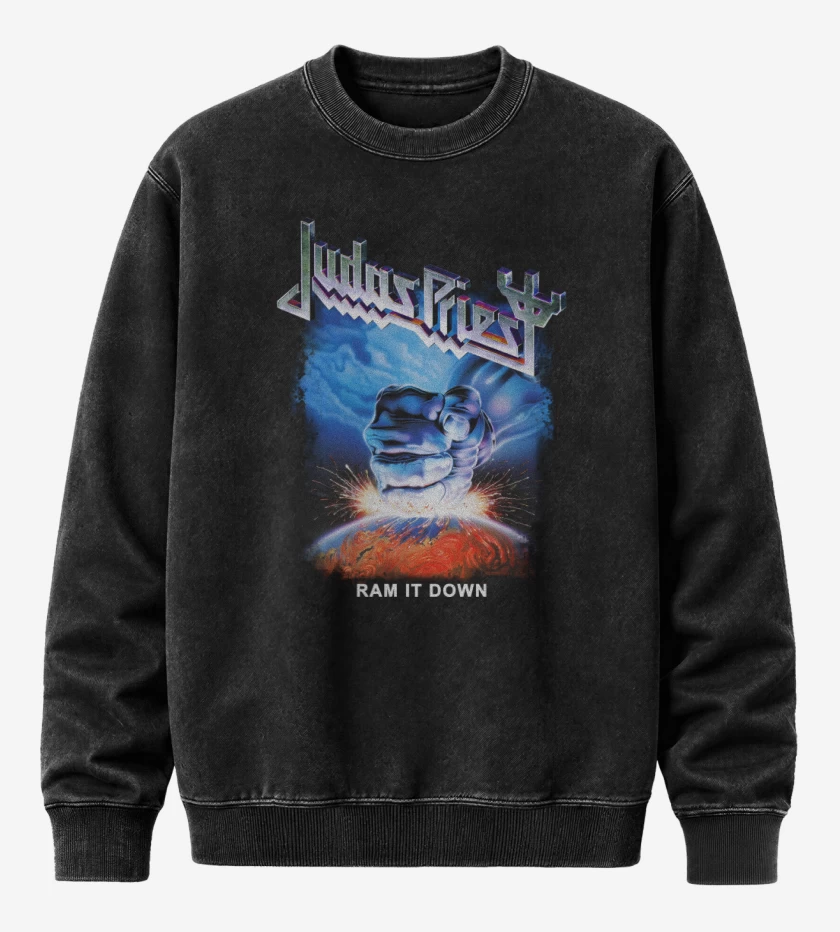 Poleron Polo Acid Wash Negro de Ram It Down