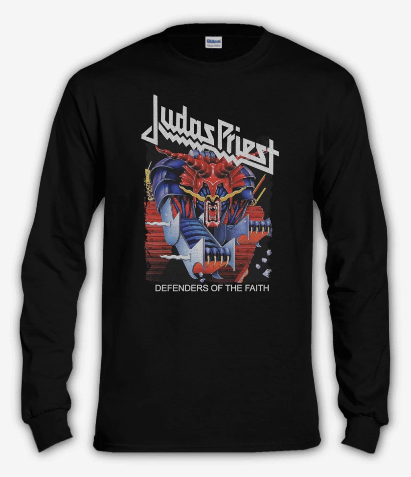 Polera manga larga Negro de Defenders of the Faith