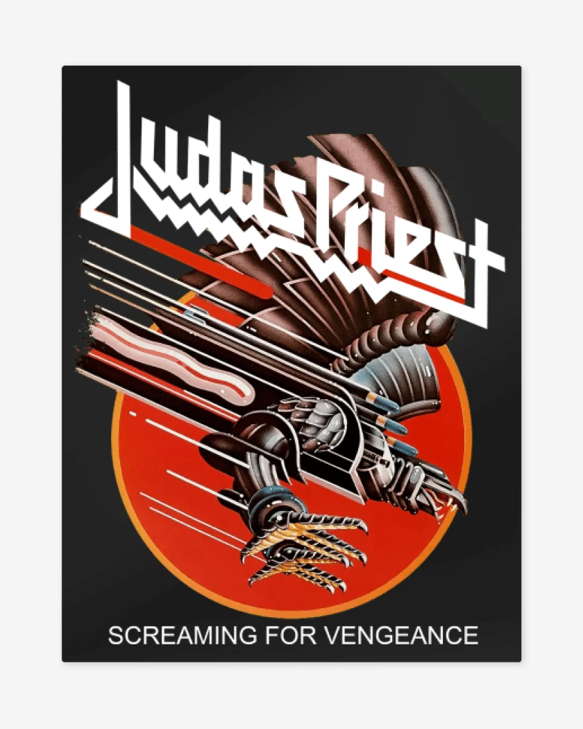 Print metalico Negro de Screaming For Vengeance
